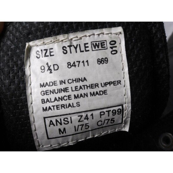 Vintage Sears Steel Toe Boots Men's Size 9.5 D Black Leather - Picture 8 of 10